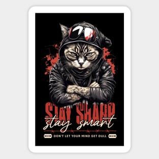 Stay Sharp Stay Smart Sticker